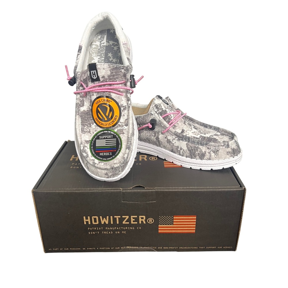 Howitzer Roam Alpine Veil Camo Grey Pink Slip On Shoes CVW5430/GY Womens 9 NEW